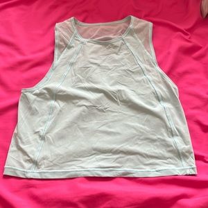 Light icy blue lululemon cropped tank